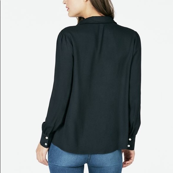 JustFab Ruffle Front Blouse - Picture 5 of 5